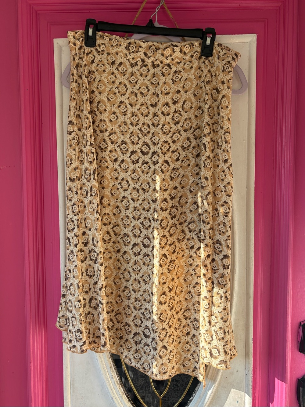 Sag Harbor Beige Floral Lace Asymmetrical Skirt